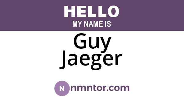 Guy Jaeger