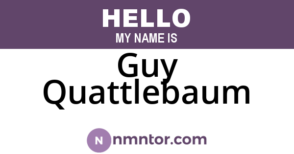 Guy Quattlebaum