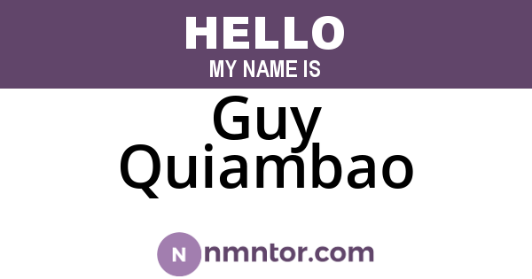 Guy Quiambao