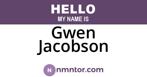 Gwen Jacobson