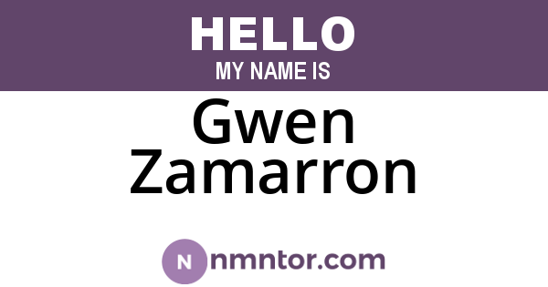 Gwen Zamarron