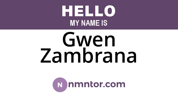 Gwen Zambrana