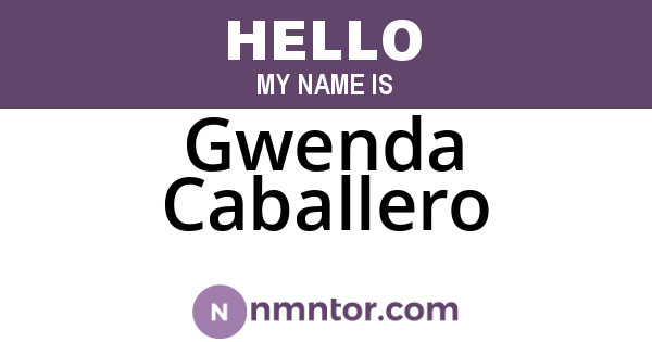 Gwenda Caballero