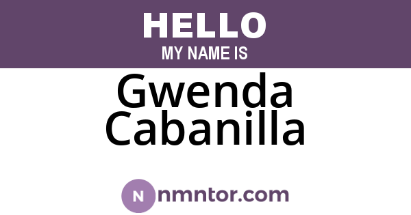 Gwenda Cabanilla