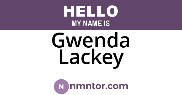 Gwenda Lackey