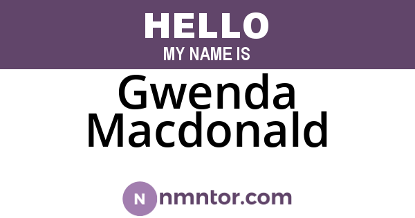 Gwenda Macdonald