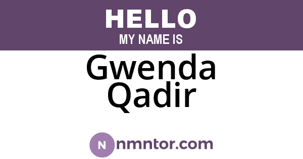 Gwenda Qadir