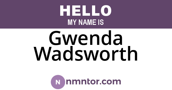 Gwenda Wadsworth