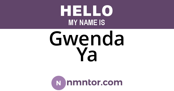 Gwenda Ya