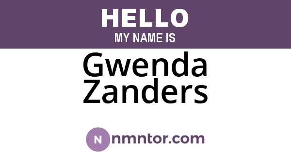 Gwenda Zanders