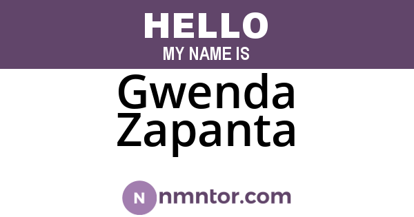 Gwenda Zapanta