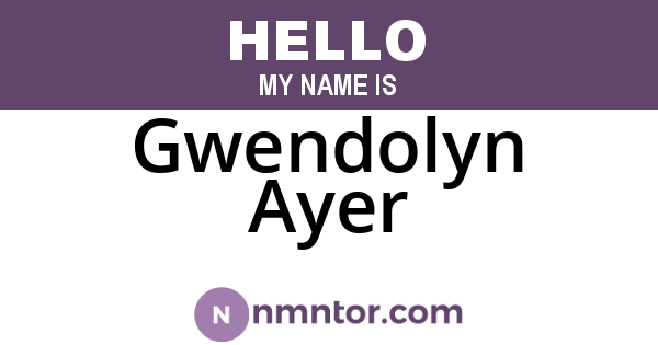 Gwendolyn Ayer