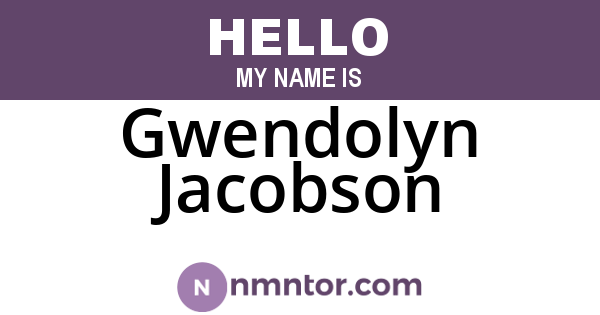 Gwendolyn Jacobson