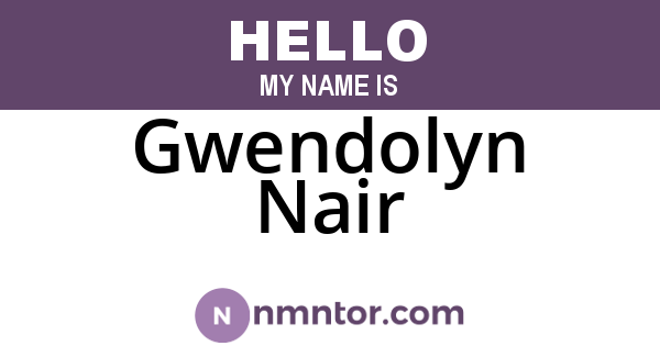 Gwendolyn Nair
