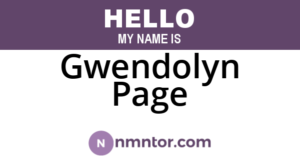 Gwendolyn Page