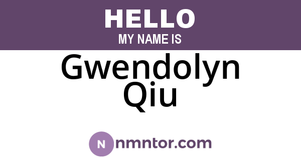 Gwendolyn Qiu
