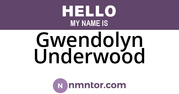 Gwendolyn Underwood