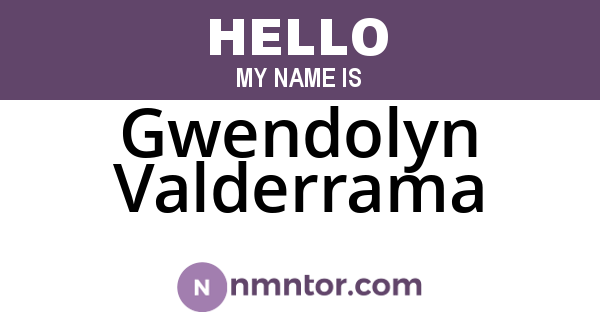 Gwendolyn Valderrama