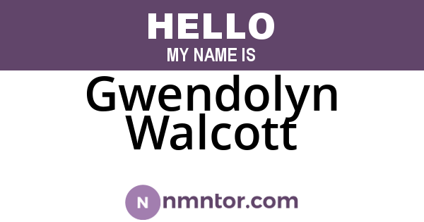 Gwendolyn Walcott