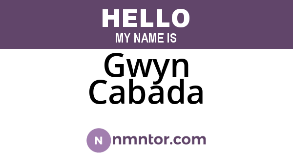 Gwyn Cabada