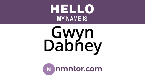 Gwyn Dabney