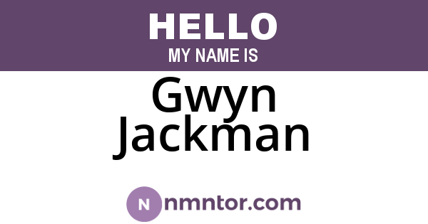 Gwyn Jackman