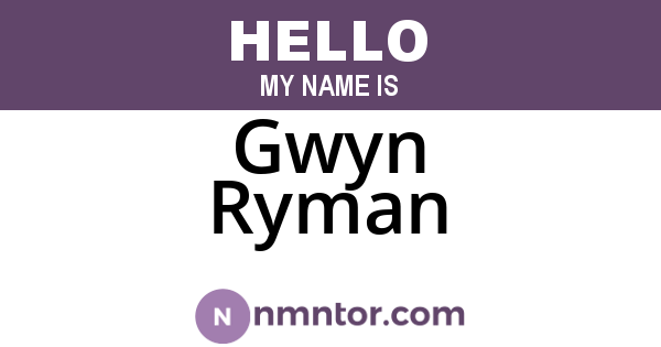 Gwyn Ryman