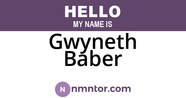 Gwyneth Baber