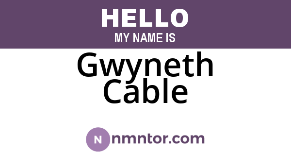 Gwyneth Cable
