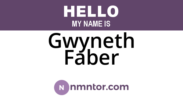 Gwyneth Faber