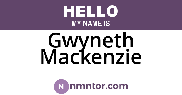 Gwyneth Mackenzie