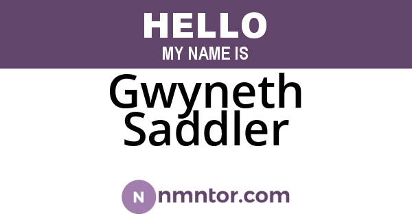 Gwyneth Saddler