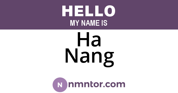 Ha Nang