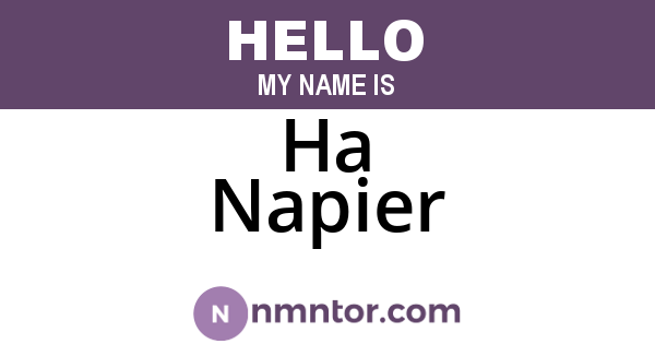 Ha Napier