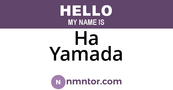 Ha Yamada