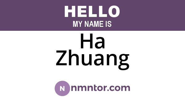 Ha Zhuang