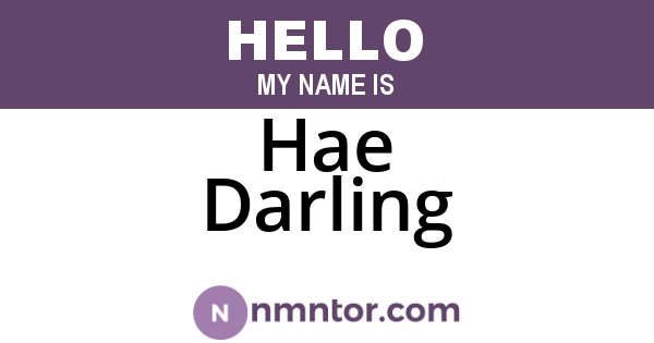Hae Darling
