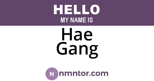 Hae Gang