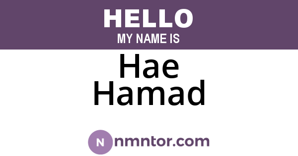 Hae Hamad