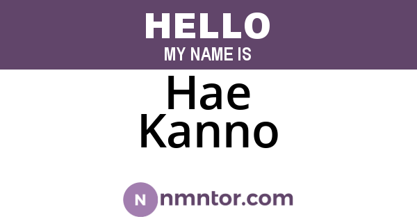 Hae Kanno