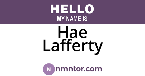Hae Lafferty
