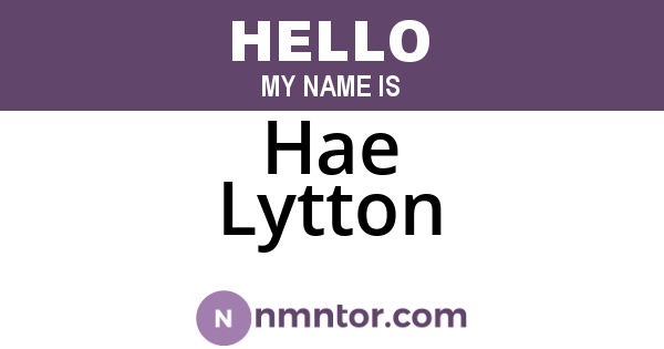 Hae Lytton