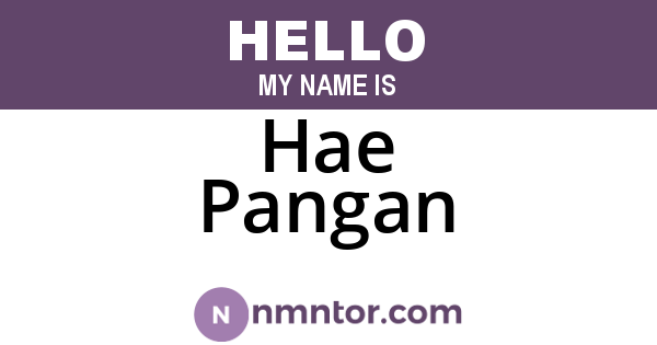 Hae Pangan