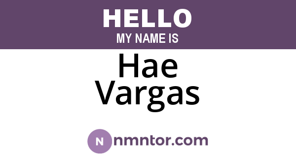Hae Vargas