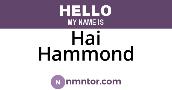Hai Hammond