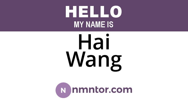 Hai Wang