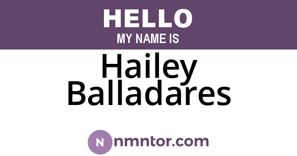 Hailey Balladares