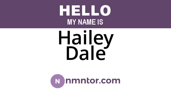 Hailey Dale