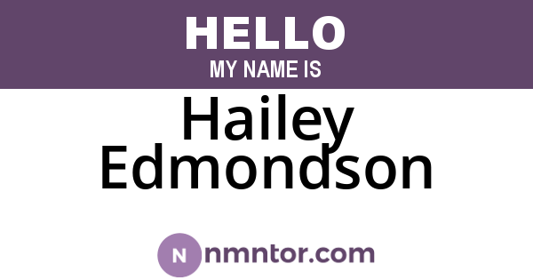 Hailey Edmondson