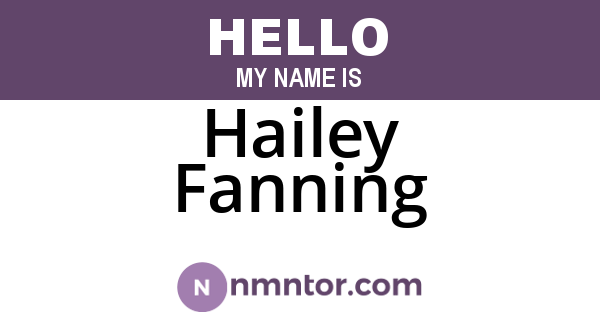Hailey Fanning